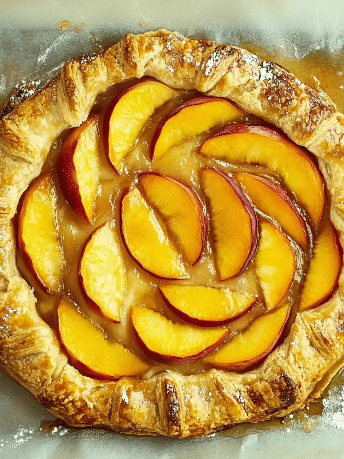 Puff Pastry Peach Galette