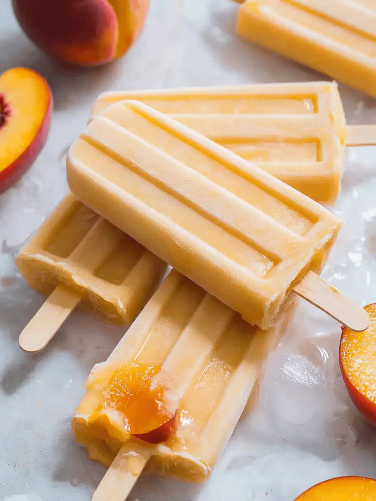 Creamy Peach Popsicles to Chill You This Summer
