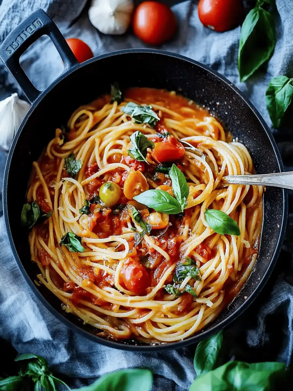 Healthy Spaghetti with Fresh Tomato Sauce in Just 20 Minutes