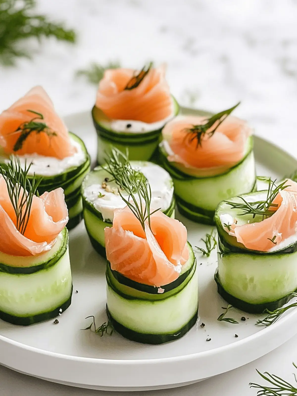 Smoked Salmon Cucumber Rolls