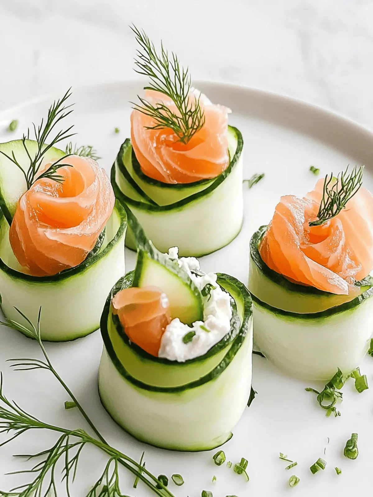 Smoked Salmon Cucumber Rolls