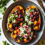Black Bean Stuffed Sweet Potatoes (Vegan)