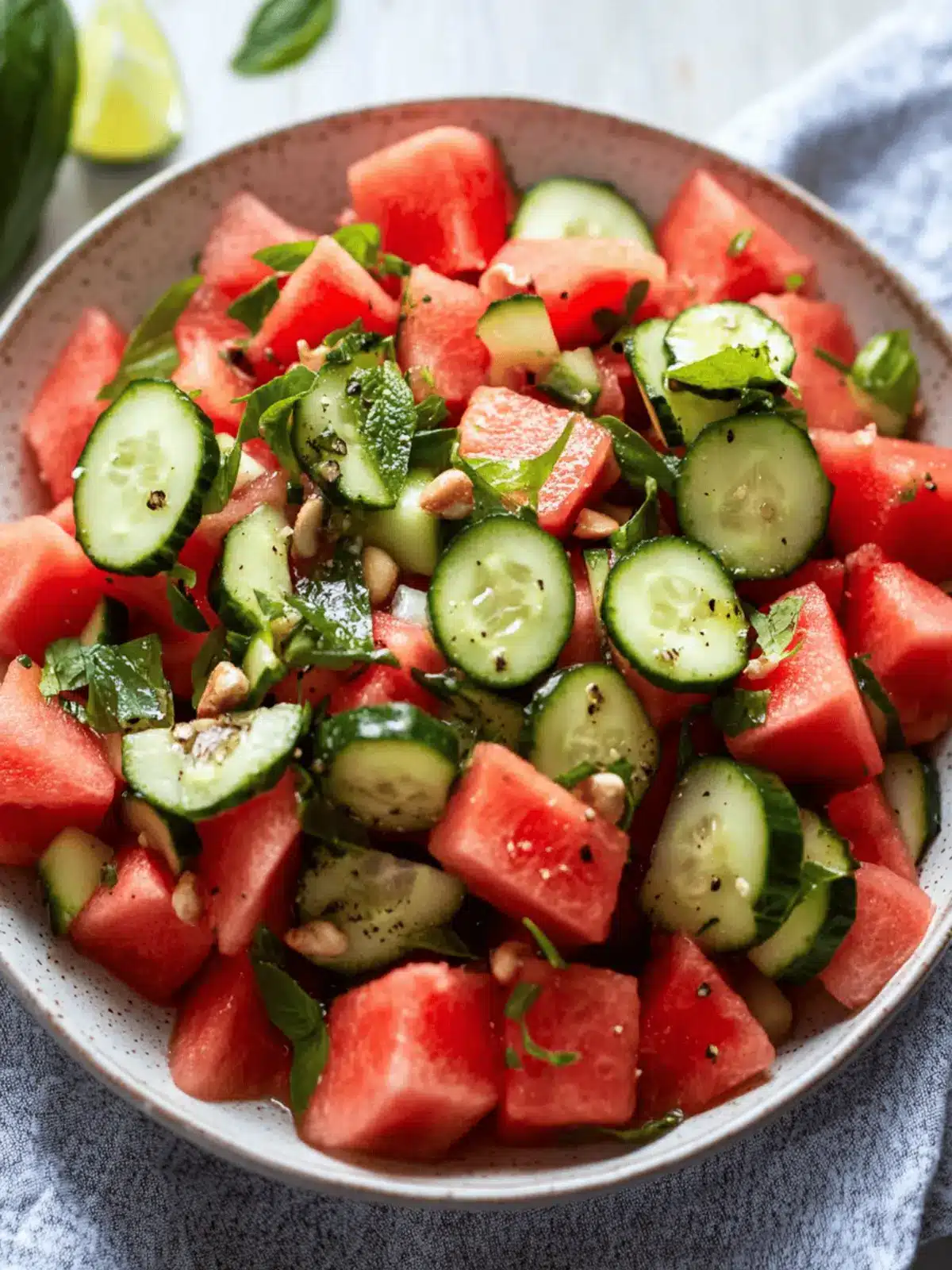 Refresh Your Summer with Simple Watermelon and Cucumber Hydration Salad