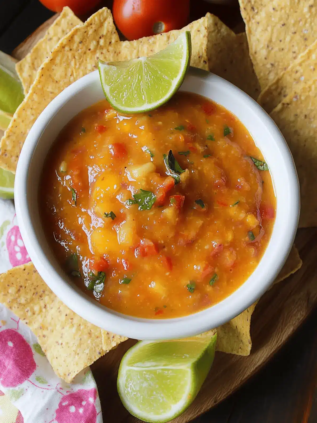 Roasted Peach Tomato Salsa