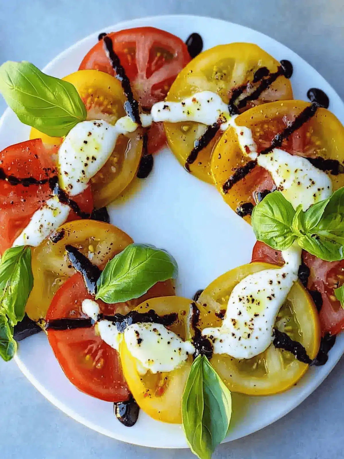 Heirloom Tomato Caprese Salad: Colorful & Fresh Delight