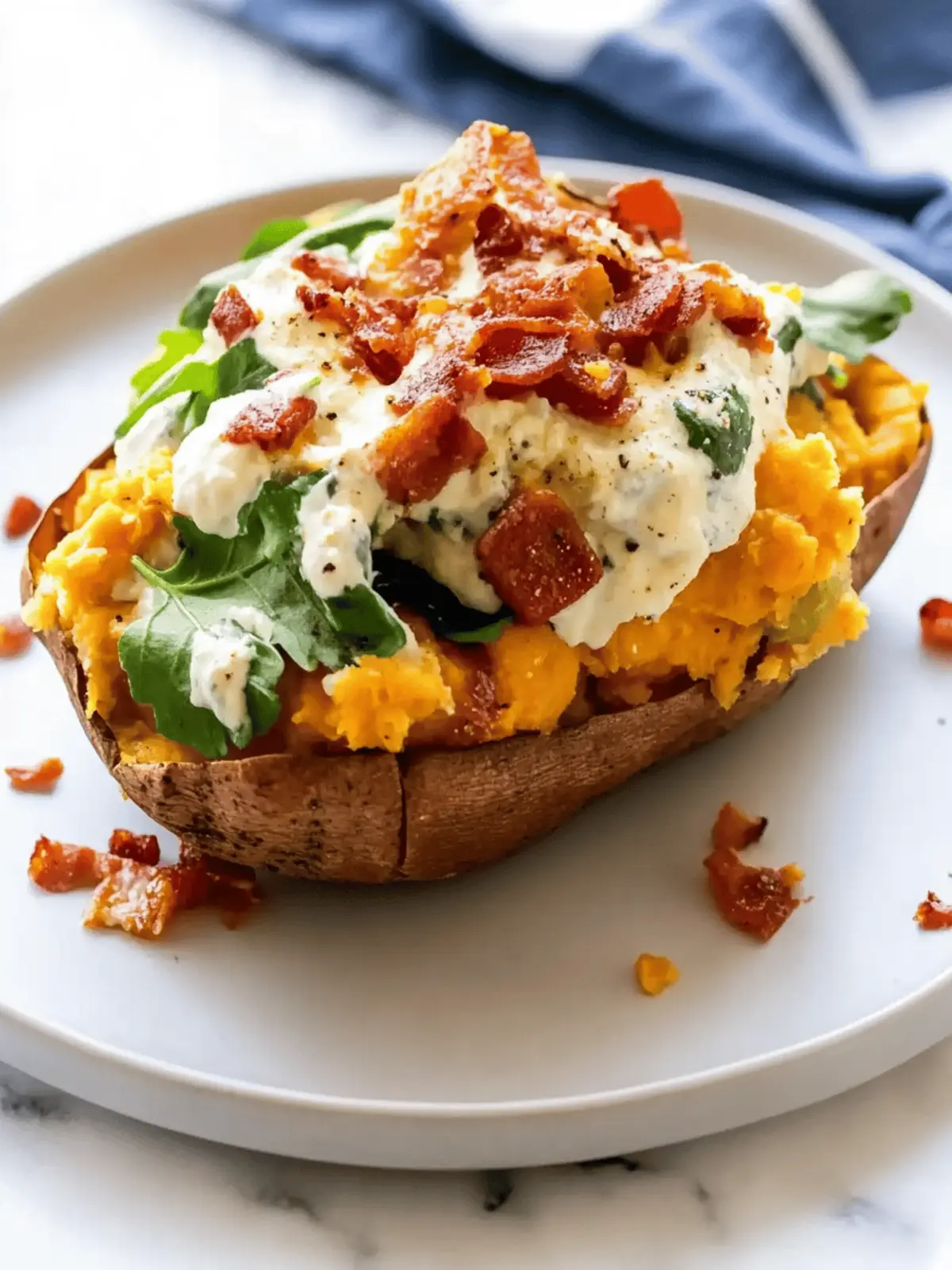 Breakfast Stuffed Sweet Potato