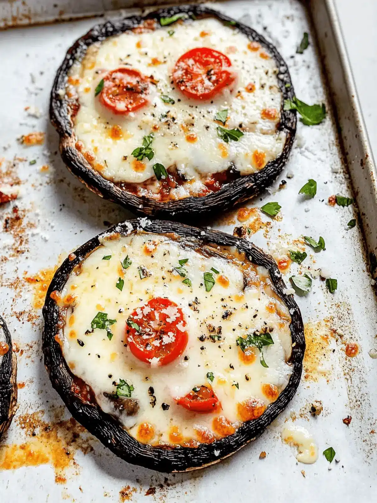 Portobello Mushroom Pizzas