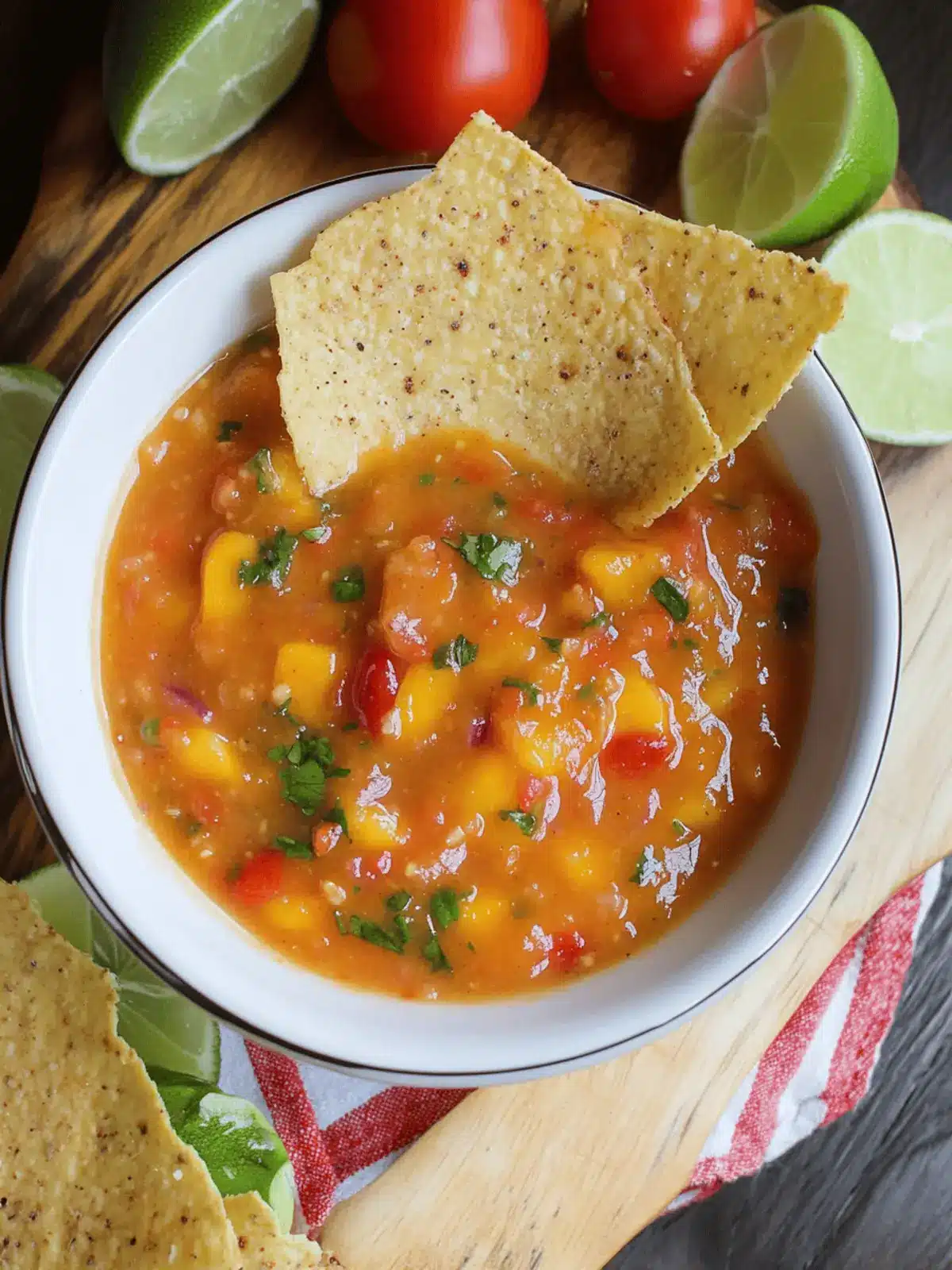 Roasted Peach Tomato Salsa