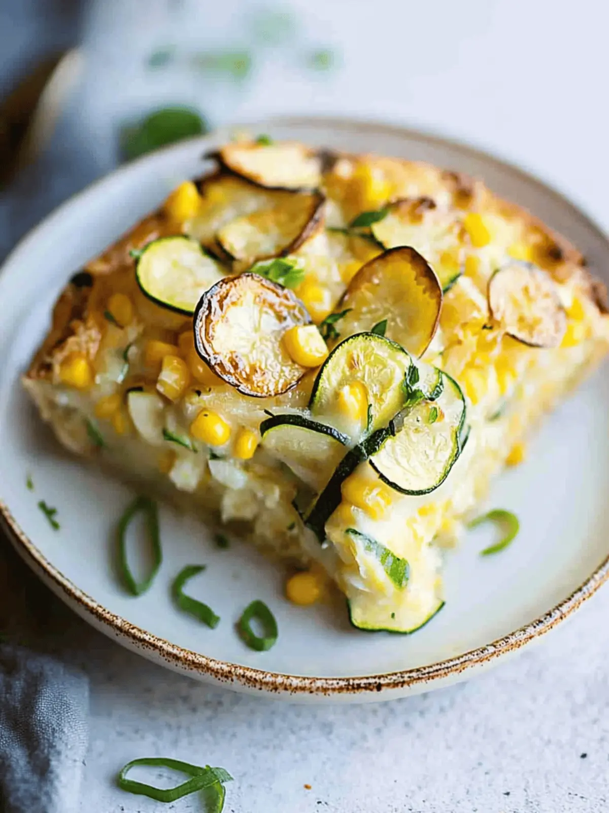Sweet Corn Zucchini Pie Recipe