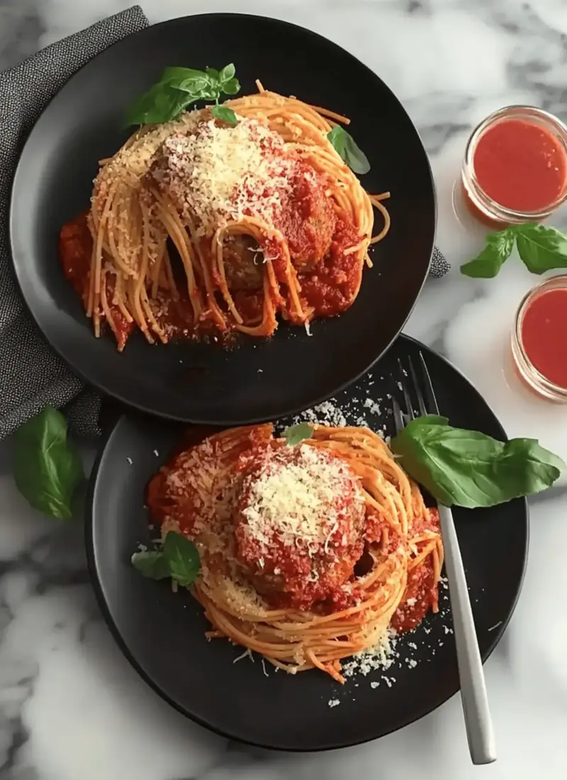 Spaghetti Stuffed Meatballs