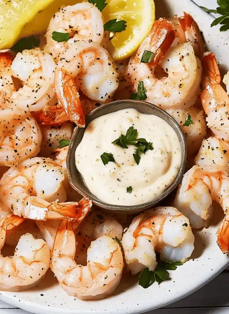 Roasted Shrimp Cocktail With Lemon-Horseradish Aioli