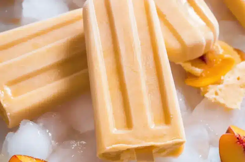 Creamy Peach Popsicles