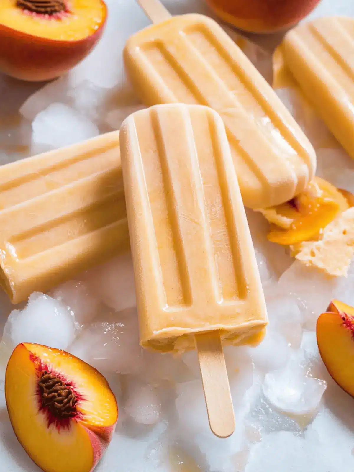 Creamy Peach Popsicles