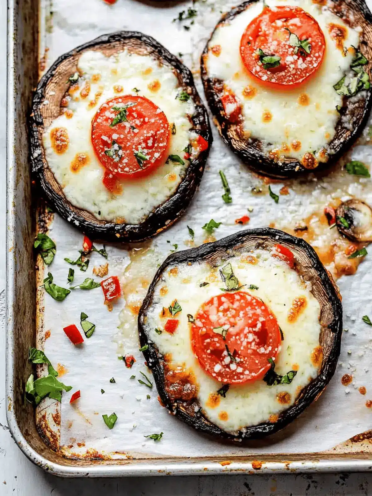Portobello Mushroom Pizzas