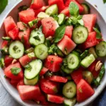 Simple Watermelon and Cucumber Hydration Salad