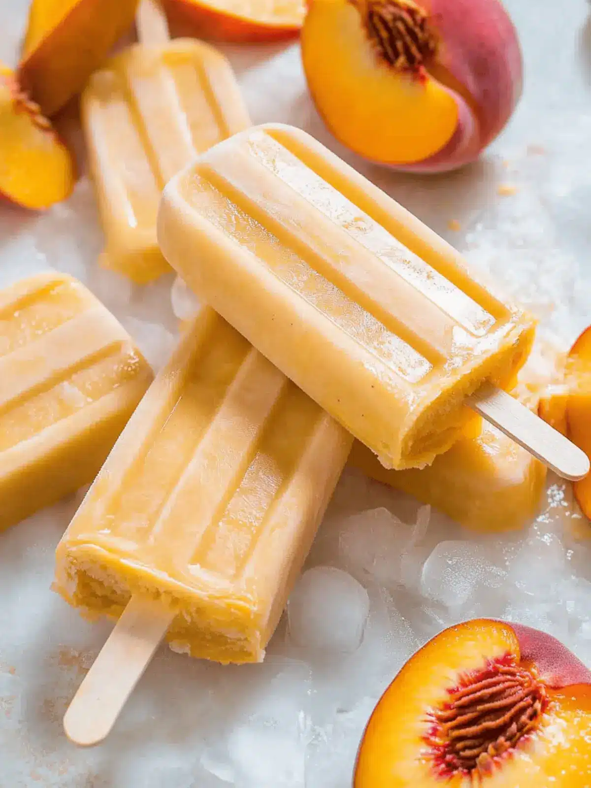 Creamy Peach Popsicles to Chill You This Summer