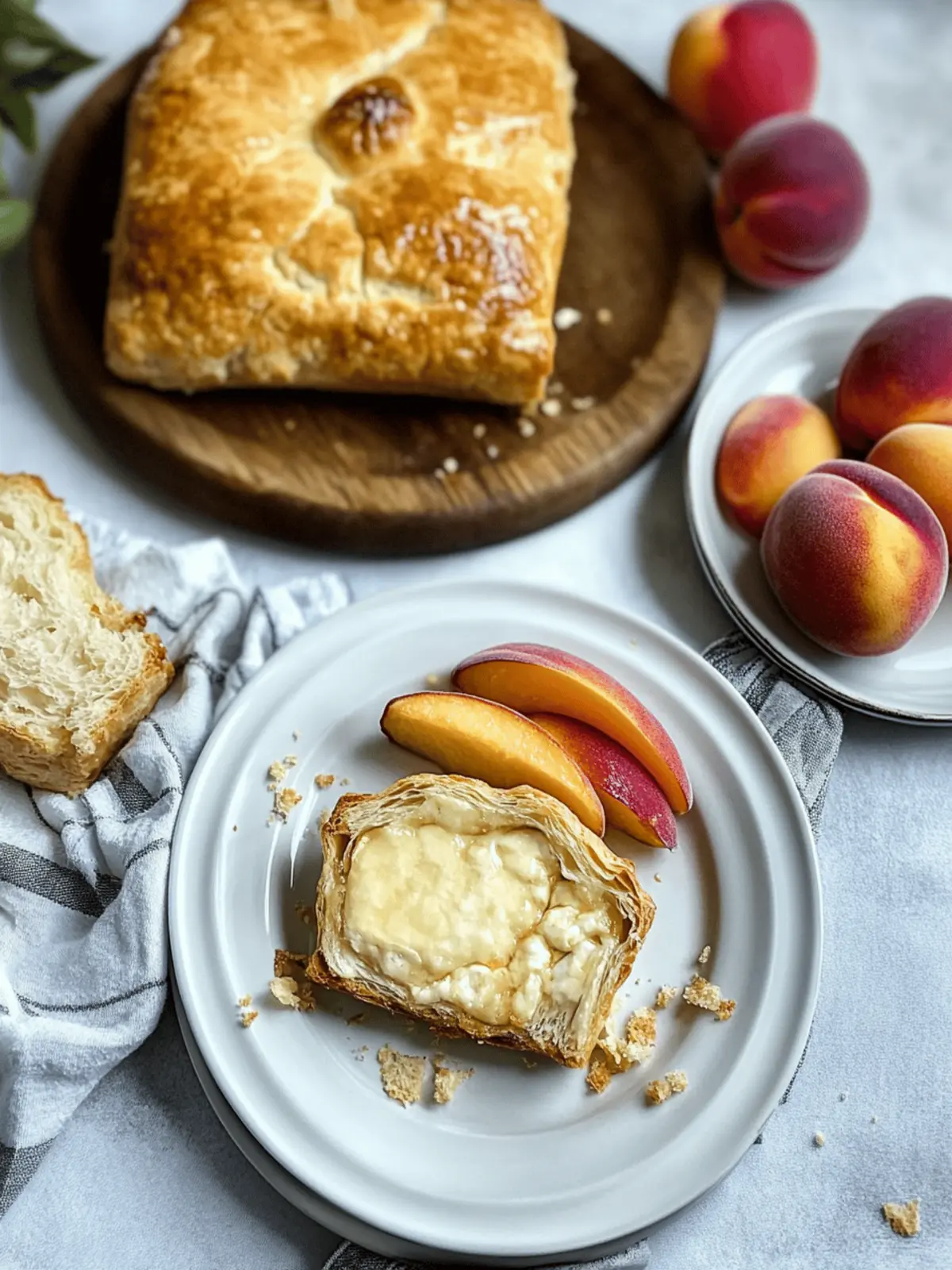 Indulge in Sweet Peach Brie en Croûte for Cozy Nights
