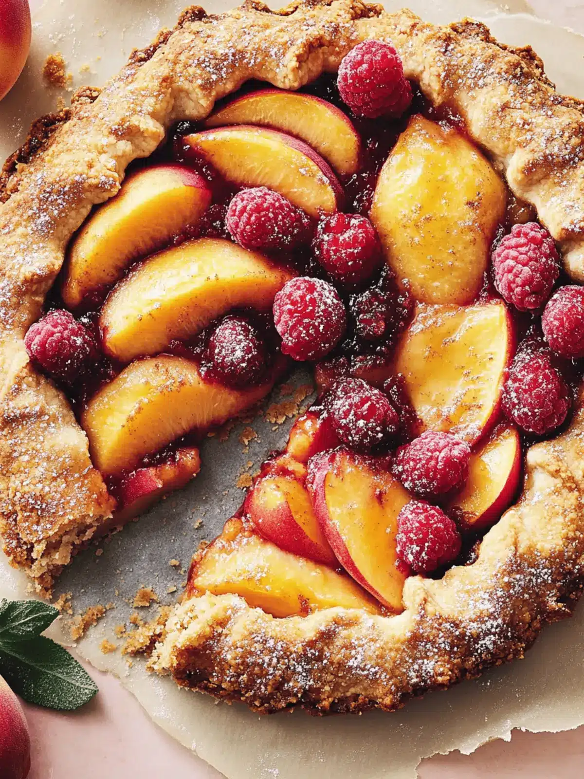 Rustic Peach Tart