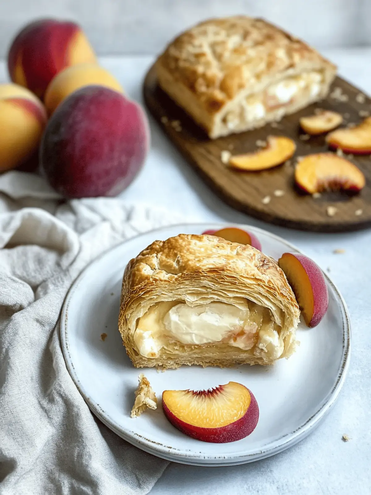 Indulge in Sweet Peach Brie en Croûte for Cozy Nights