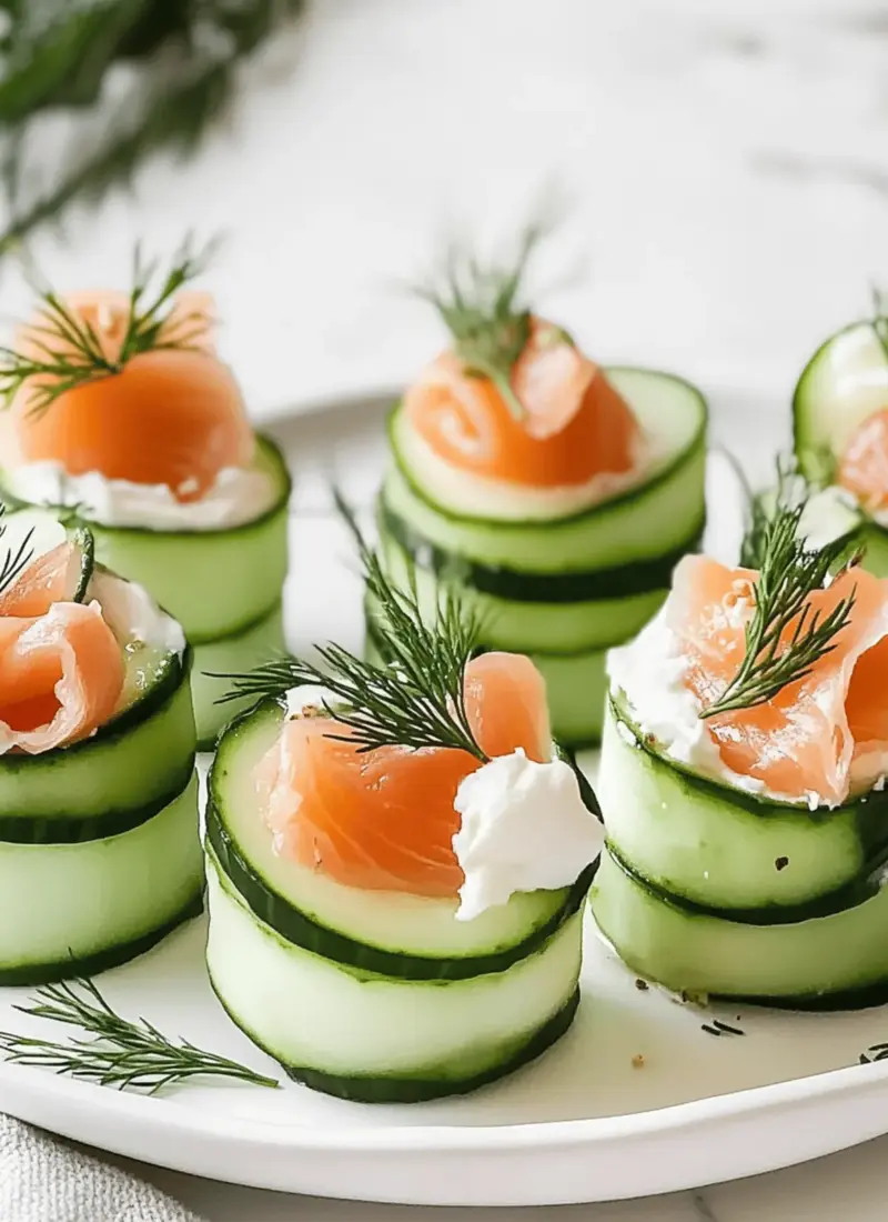 Smoked Salmon Cucumber Rolls