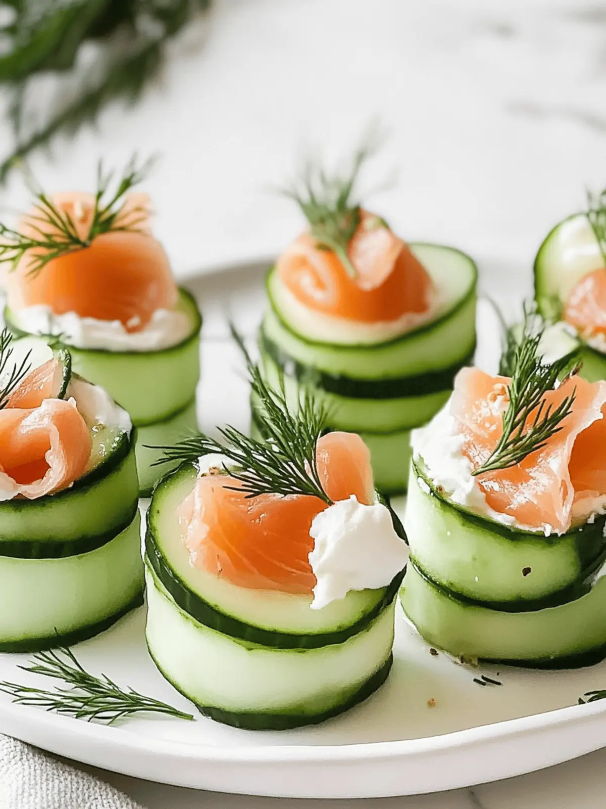 Smoked Salmon Cucumber Rolls