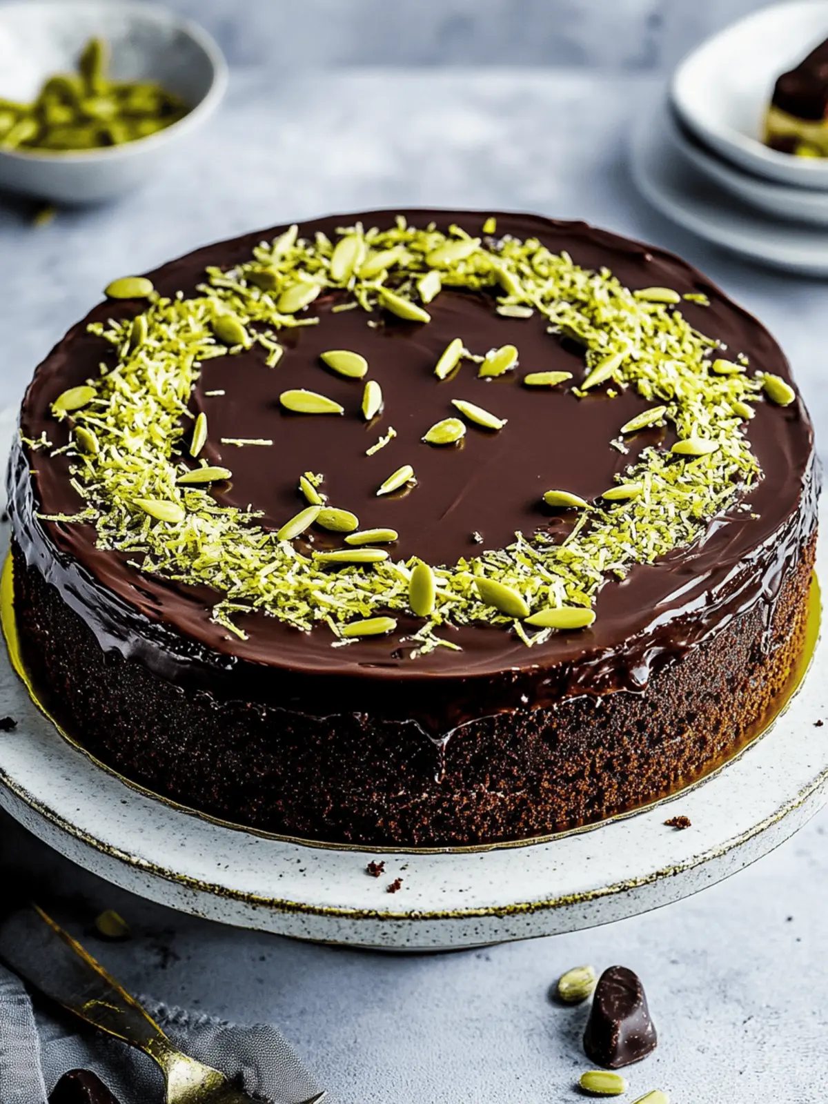 Indulge in Dubai Chocolate Cake with Pistachio Bliss
