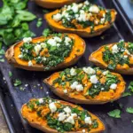 Spinach and Feta Stuffed Sweet Potatoes