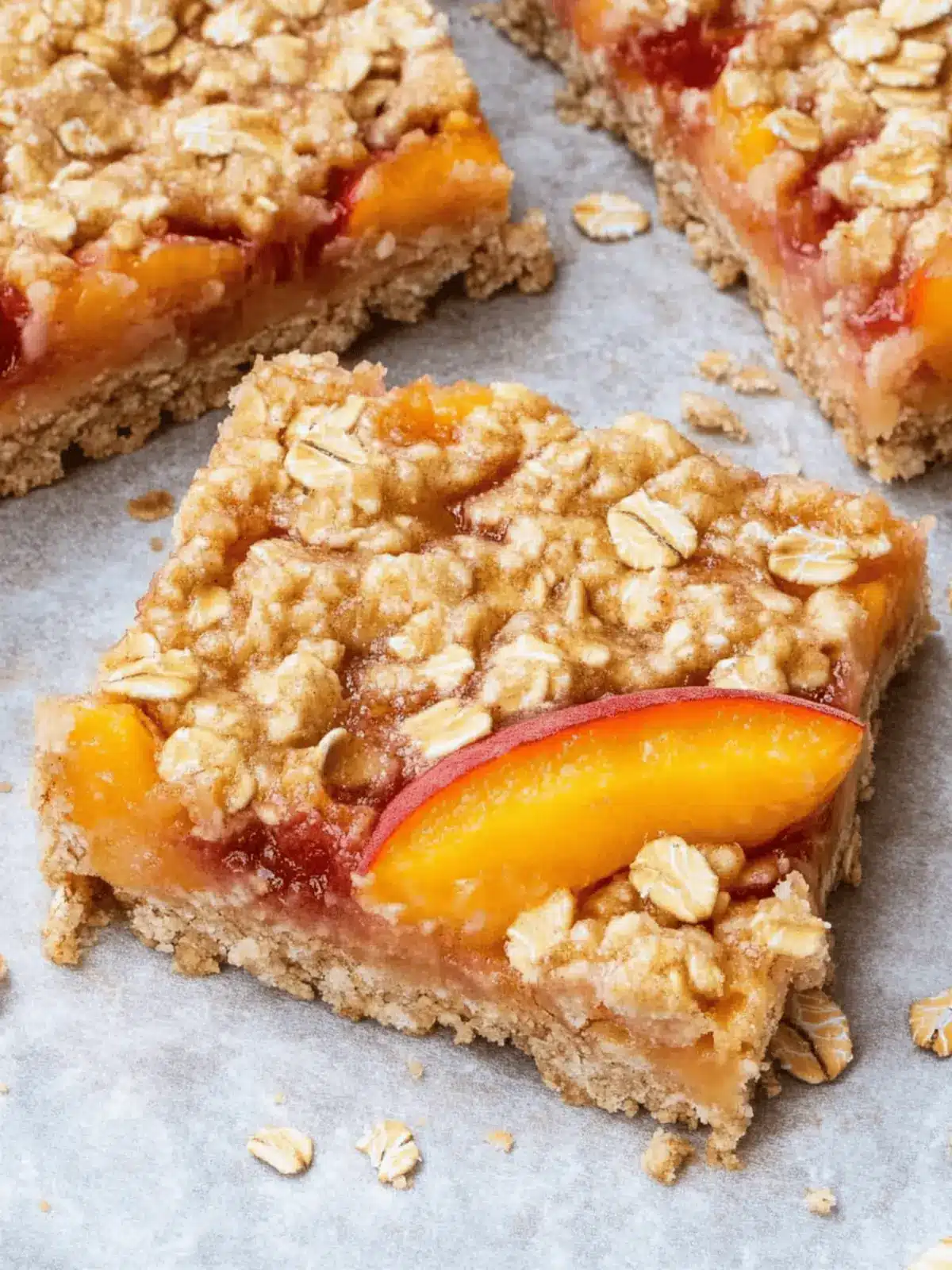 Peach Oatmeal Bars that Will Brighten Your Day Instantly