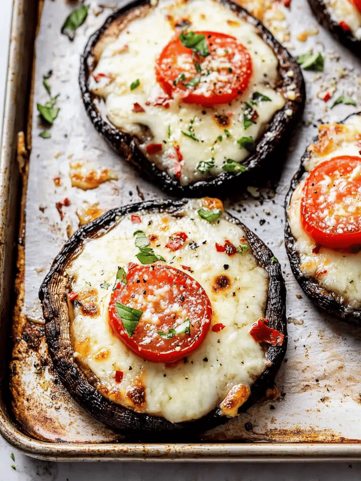 Portobello Mushroom Pizzas