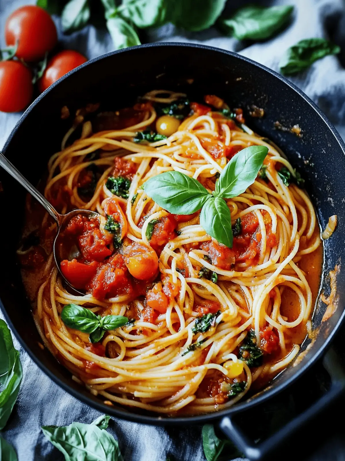 Healthy Spaghetti with Fresh Tomato Sauce in Just 20 Minutes