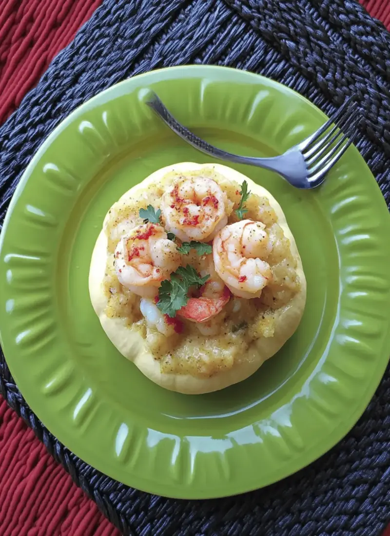 Cajun-Inspired Shrimp-Stuffed Patty Pan Squash