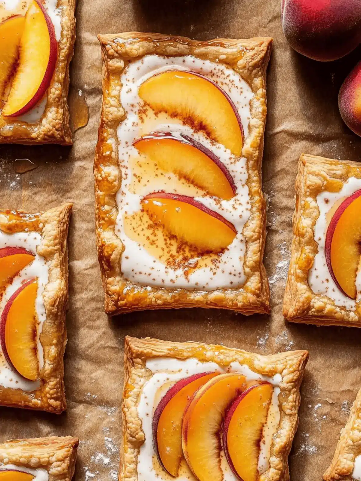Peaches and Cream Puff Pastry Tarts: Summer’s Sweet Delight