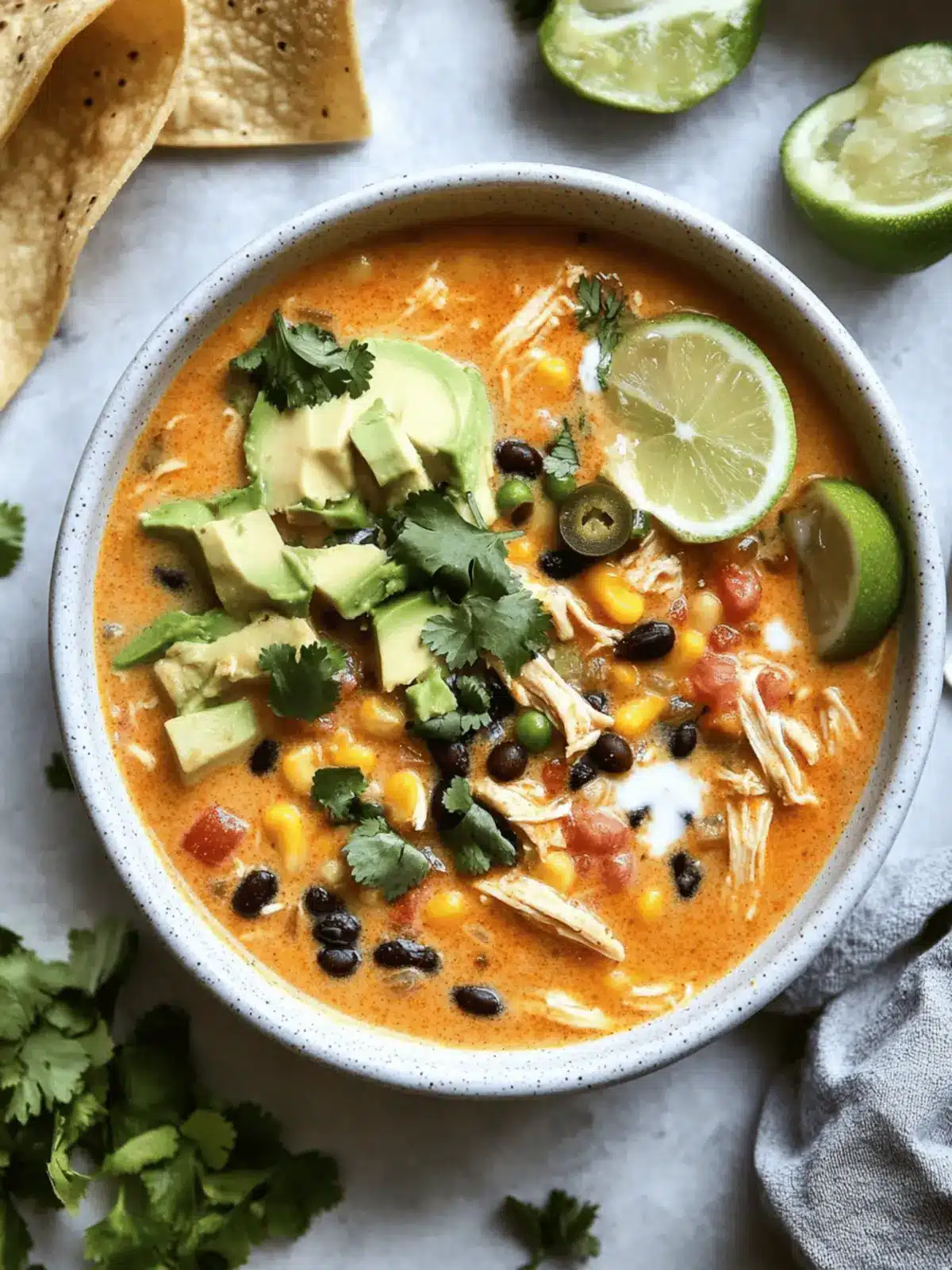 Creamy Chicken Enchilada Soup