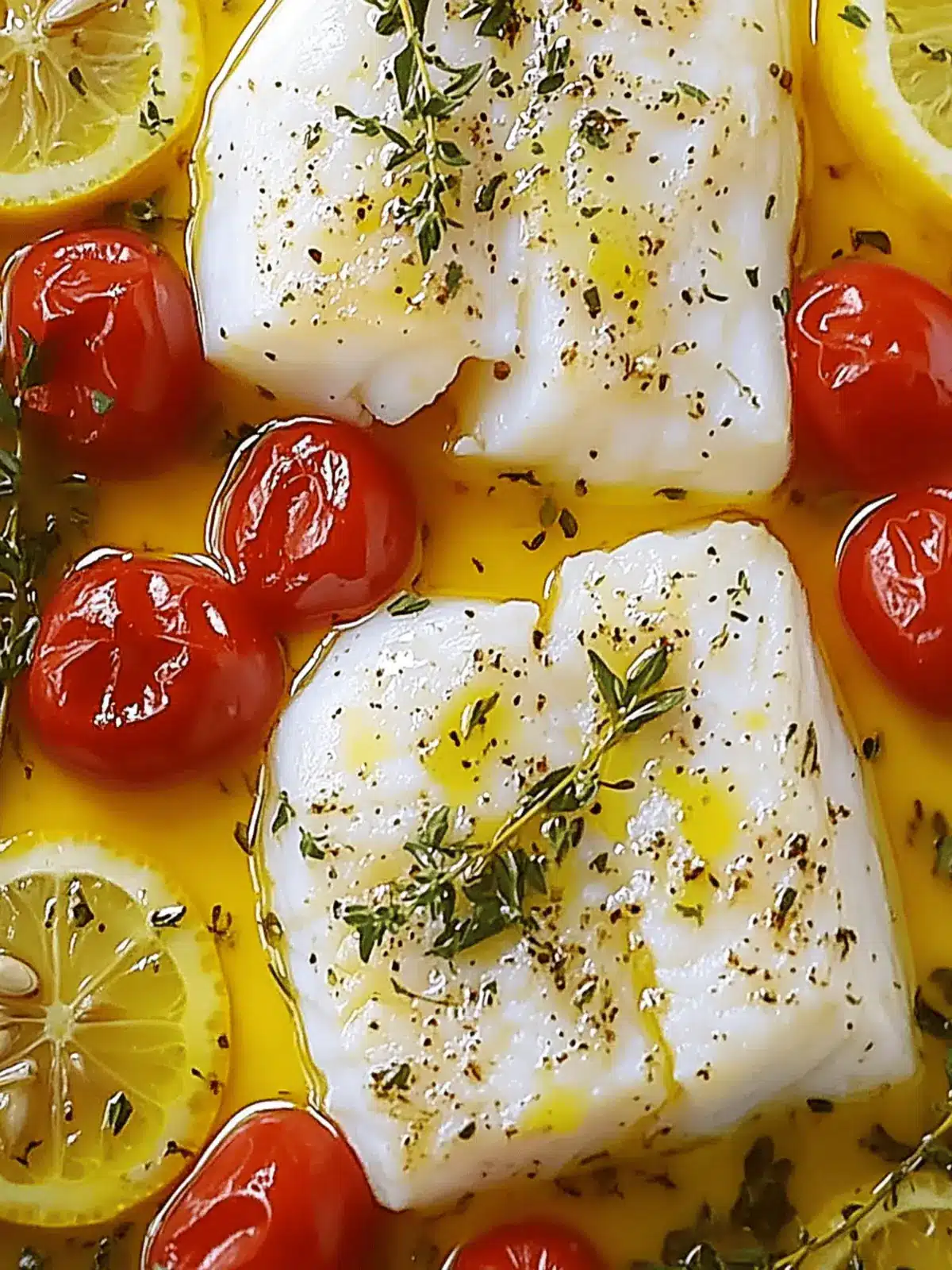 Delicious Baked Cod with Tomatoes & Lemon in 30 Minutes