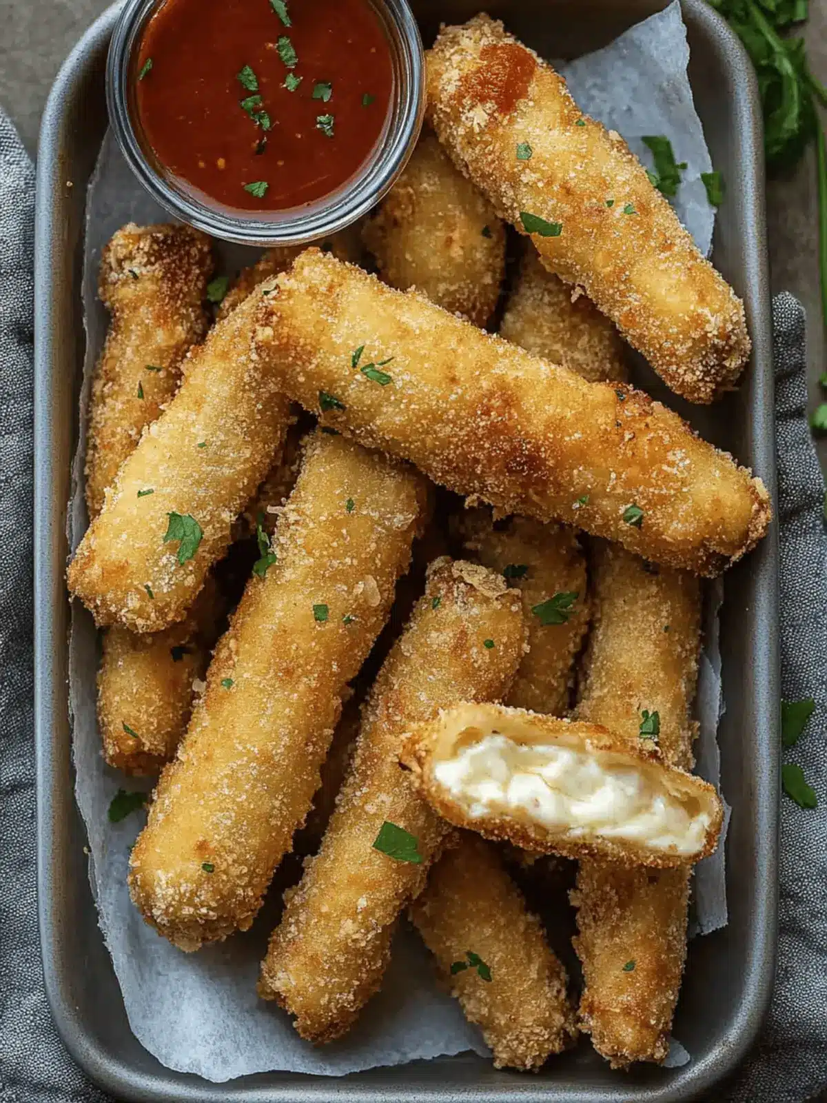 Crab Rangoon Mozzarella Sticks