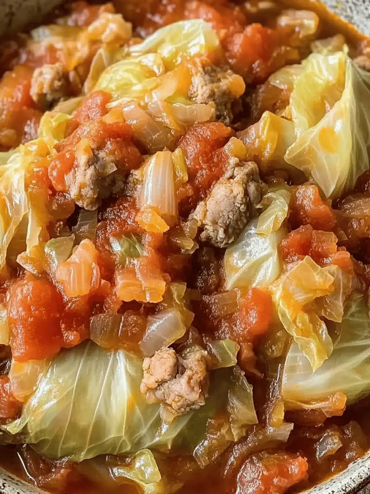 Slow Cooker Unstuffed Cabbage Rolls