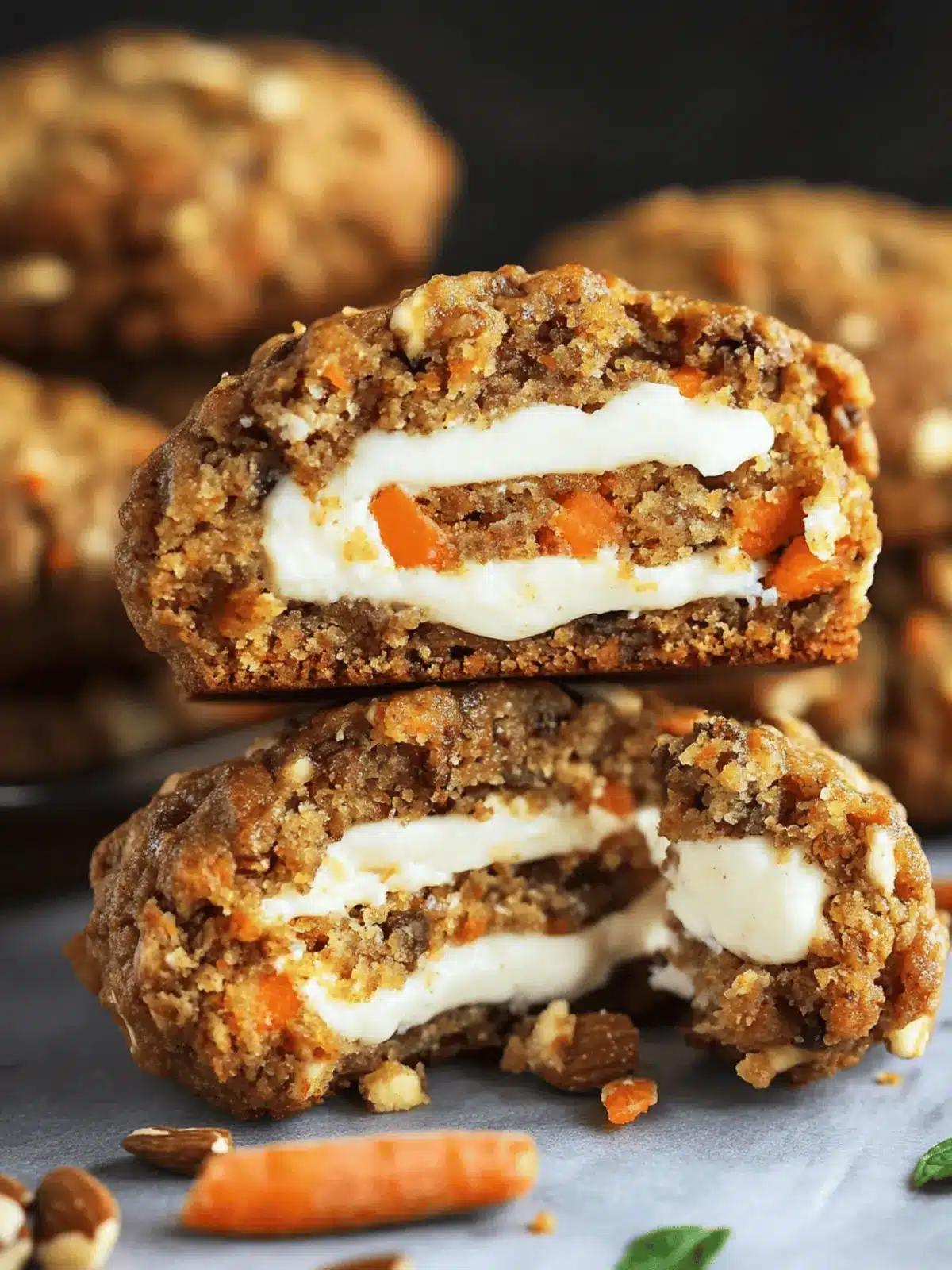 Carrot Cake Cookies-Stuffed