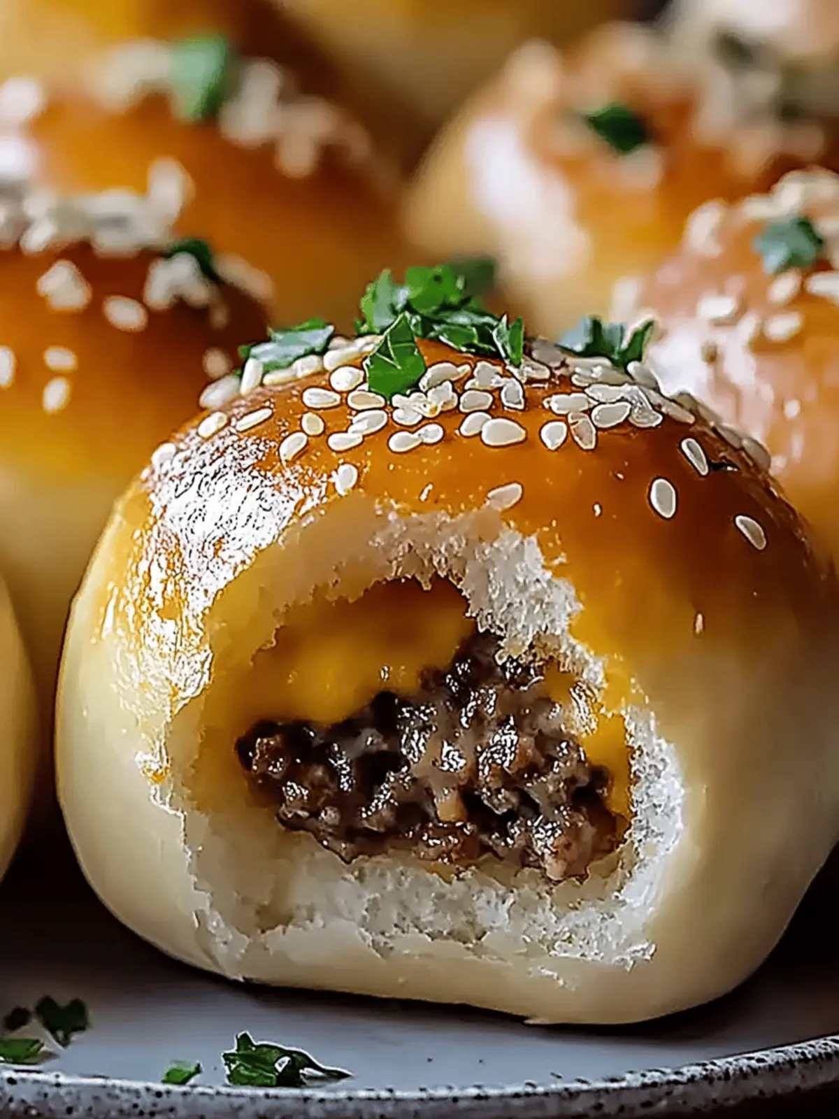Garlic Parmesan Cheeseburger Bombs Recipe