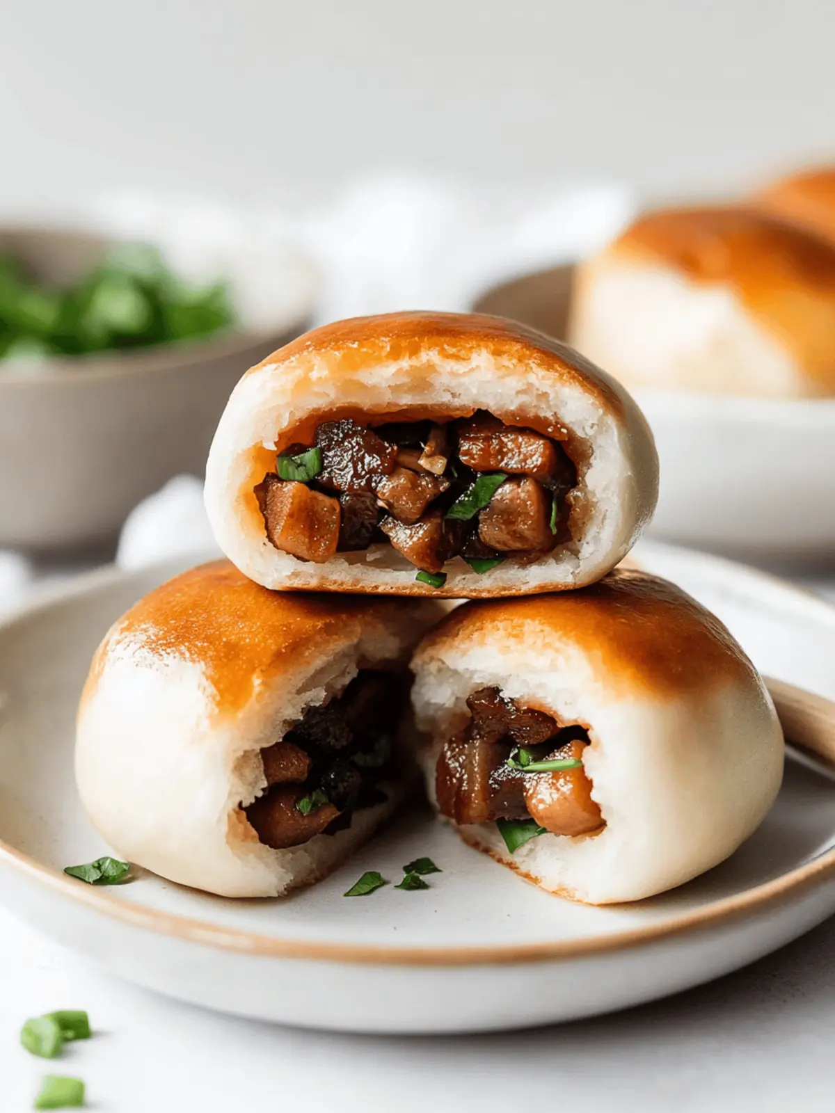 Easy Baked Manapua (Hawaiian-Style Char Siu Bao)