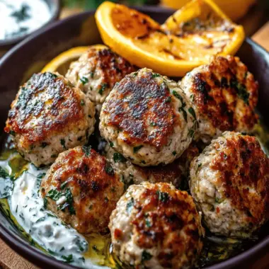 Quick And Easy Greek Turkey Meatballs Recipe
