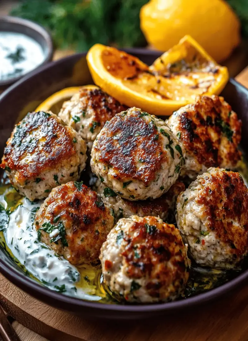 Quick And Easy Greek Turkey Meatballs Recipe