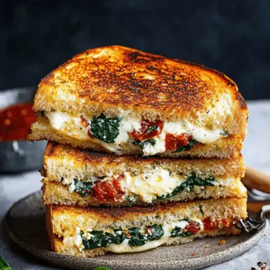 Feta Grilled Cheese Sandwich with Spinach