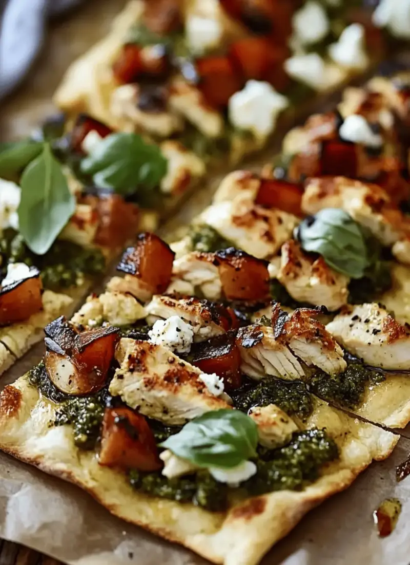 Pesto Chicken Flatbread: A Delicious and Easy Recipe for Dinner