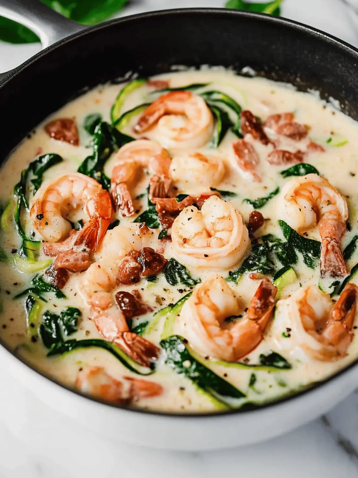 Tuscan Garlic Shrimp & Zucchini Noodles