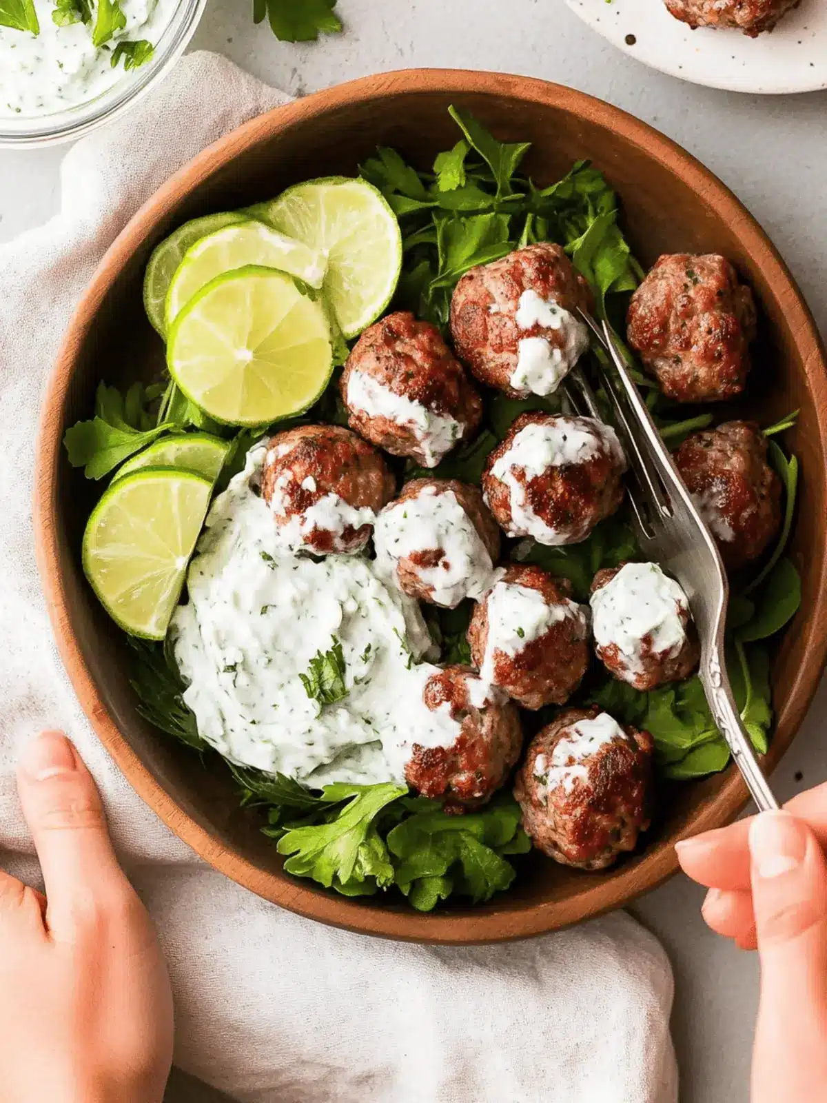Greek Meatballs with Tzatziki Sauce