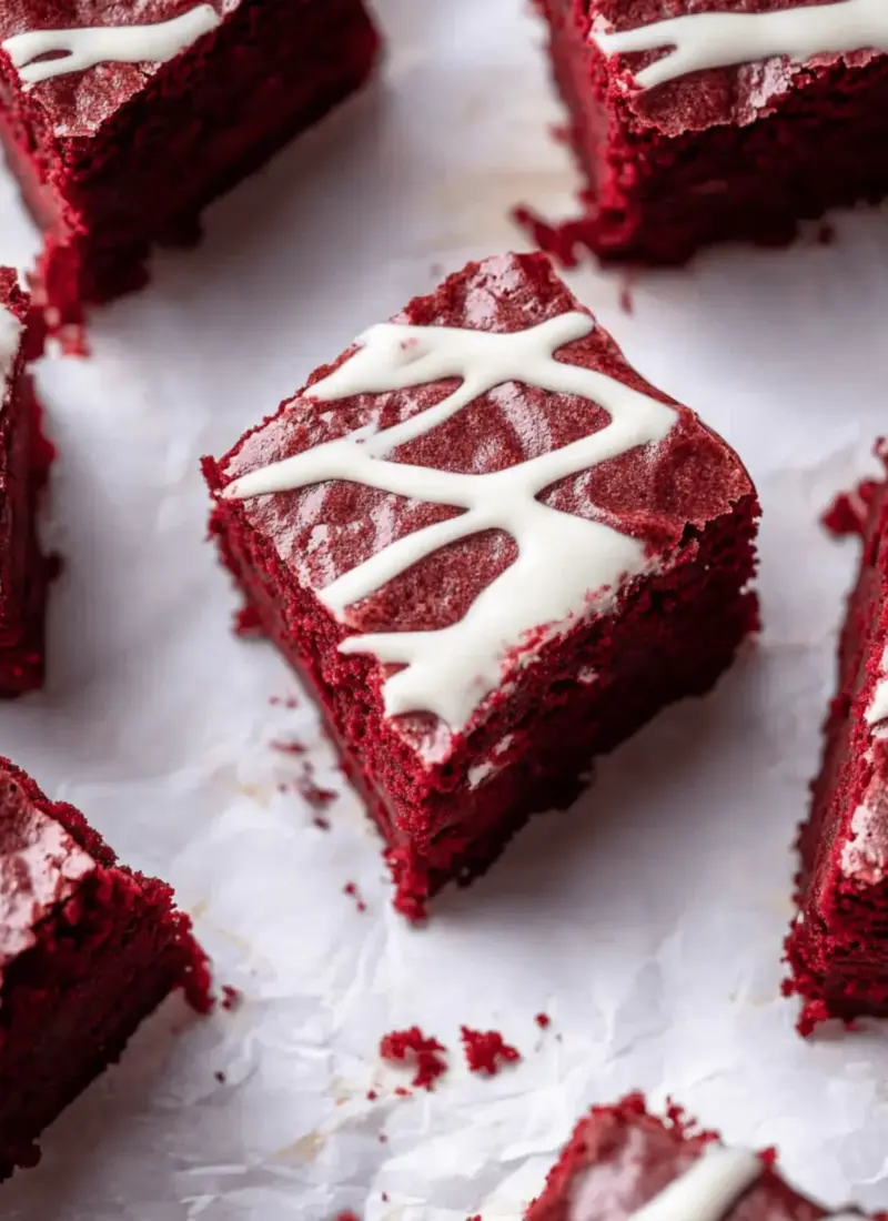 The Best Fudgy Red Velvet Brownies Recipe