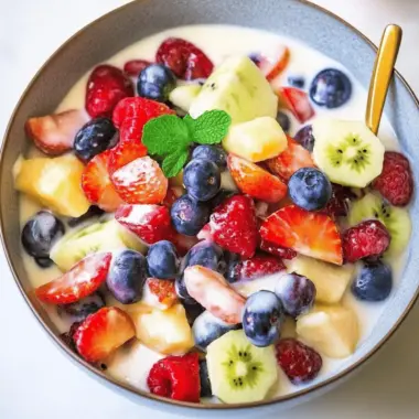 Fruit Salad with Condensed Milk