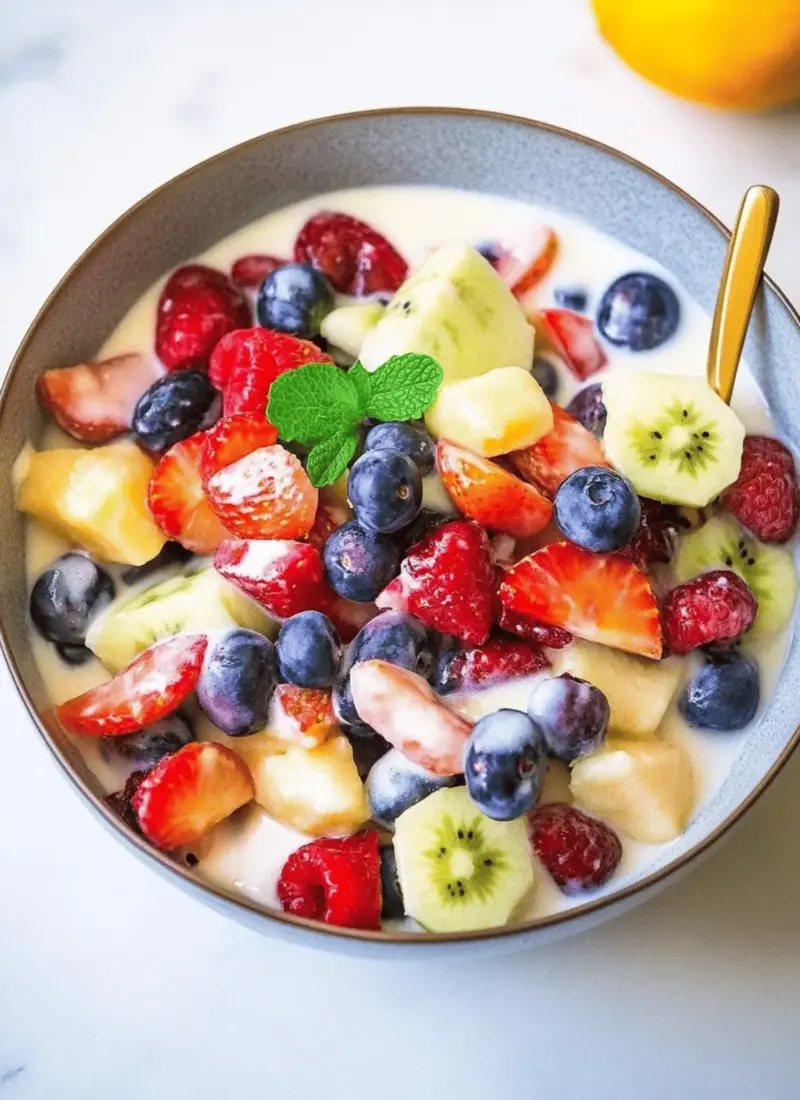 Fruit Salad with Condensed Milk