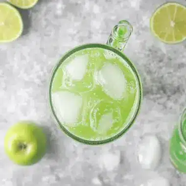 Healthy Sour Green Apple & Lime Soda