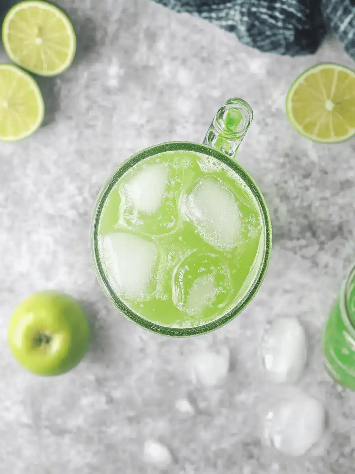 Healthy Sour Green Apple & Lime Soda